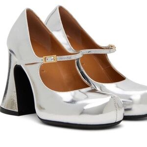 Marni - Silver Metallic Front Strap Mary